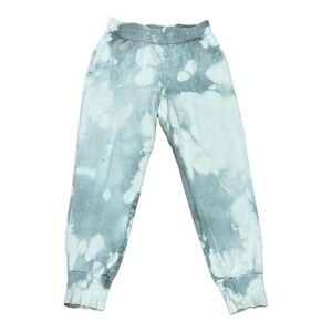 Aritzia Tna Sweatpants Womens Small Grey White Tie Dye Fleece Joggers Cuffed